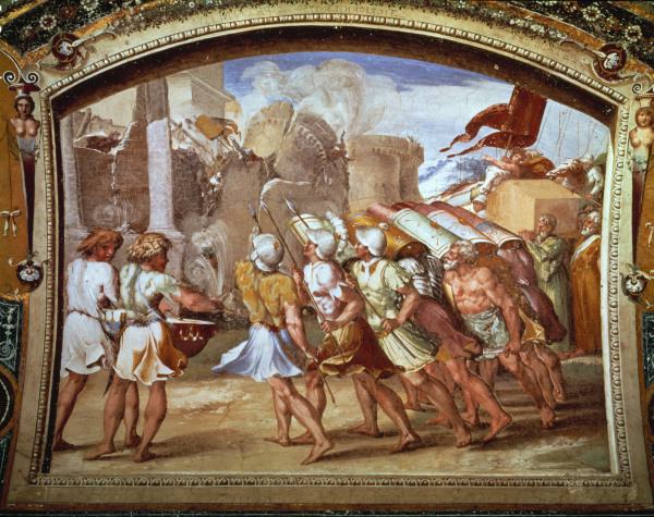 Raphael / The Fall of Jericho / c.1515 van (Raffael) Raffaello Santi