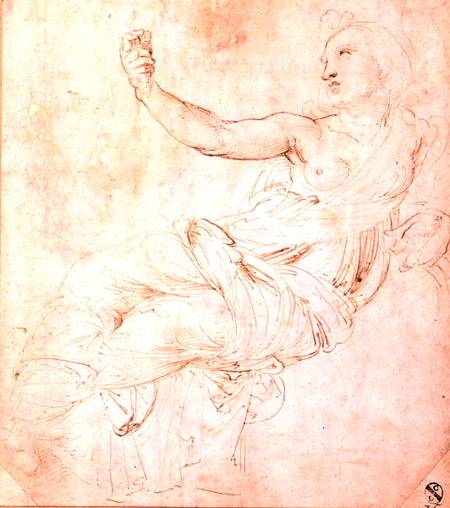 Study of Ariadne, for 'The Parnassus' van (Raffael) Raffaello Santi