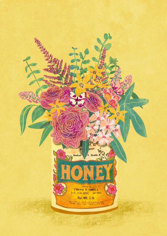 Flowers In a vintage Honey Can van Raissa Oltmanns