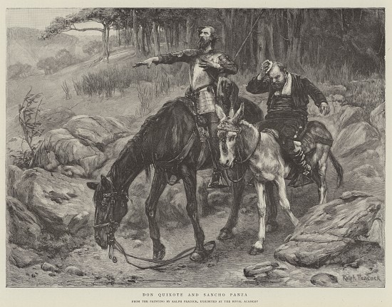 Don Quixote and Sancho Panza van Ralph Peacock
