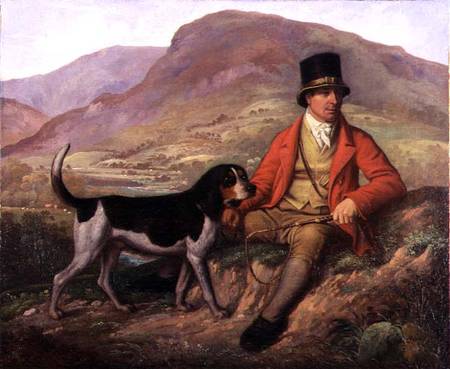 Portrait of John Peel (1776-1854) with one of his hounds van Ramsey Richard Reinagle