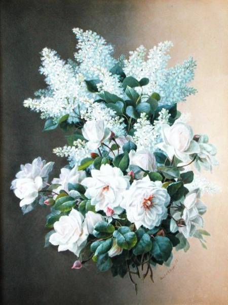 Lilacs and Roses van Raoul M. de Longpre