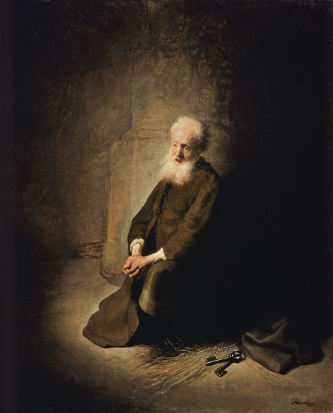 Heilige Petrus in de gevangenis van Rembrandt van Rijn