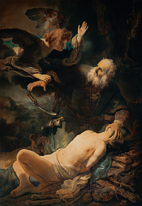 Het offer van Isaak van Rembrandt van Rijn