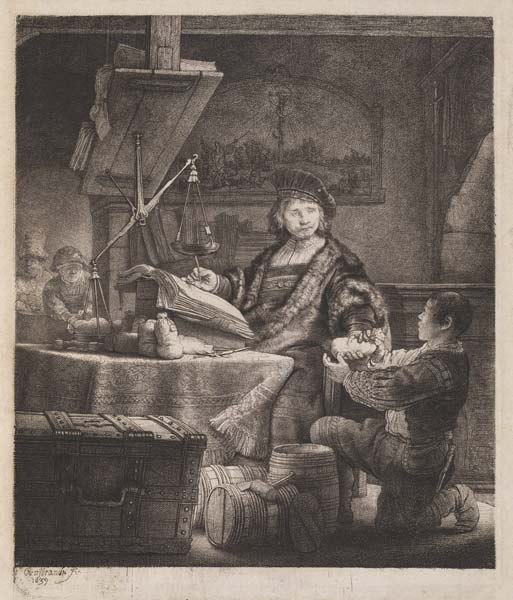 Jan Uytenbogaert, the Goldweigher van Rembrandt van Rijn
