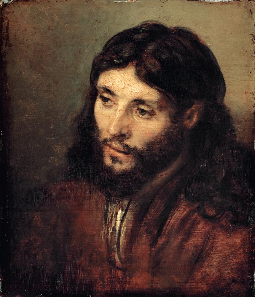Hoofd van Christus van Rembrandt van Rijn