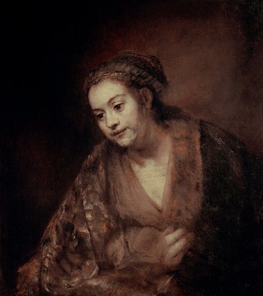 Rembrandt, Halbfigur einer Frau van Rembrandt van Rijn