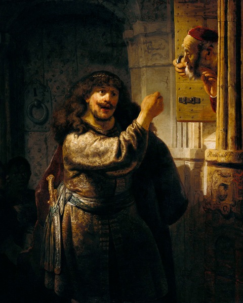 Samson threatened his father-in-law van Rembrandt van Rijn