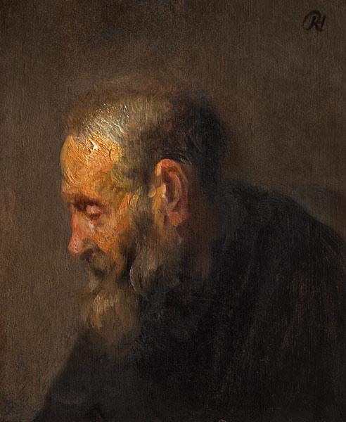 Study of an Old Man in Profile van Rembrandt van Rijn