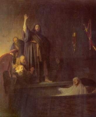 opwekking van Lazarus van Rembrandt van Rijn