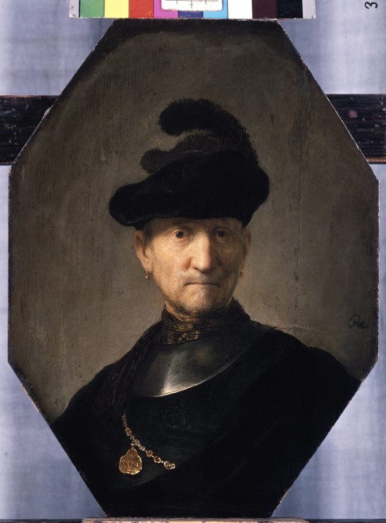 Portrait of an old warrior van Rembrandt van Rijn