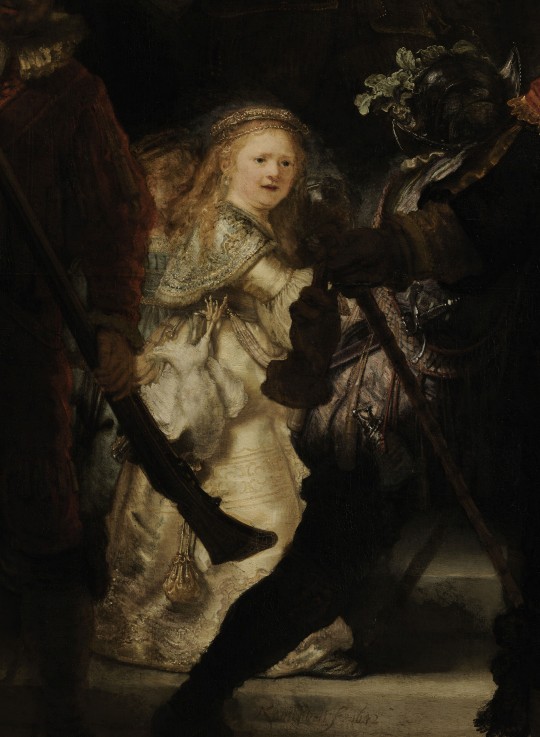 The Night Watch (Detail) van Rembrandt van Rijn