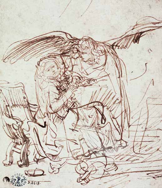 Annunciation van Rembrandt van Rijn