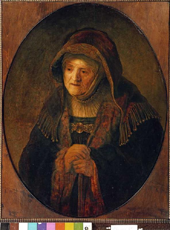 Die Mutter des Künstlers als Prophetin Hannah. van Rembrandt van Rijn