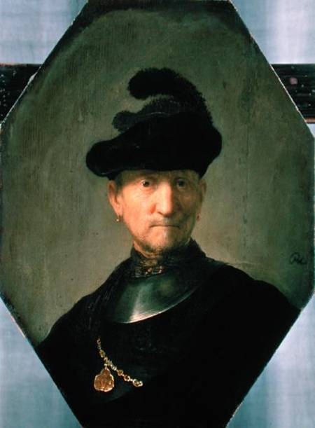 Old Warrior van Rembrandt van Rijn