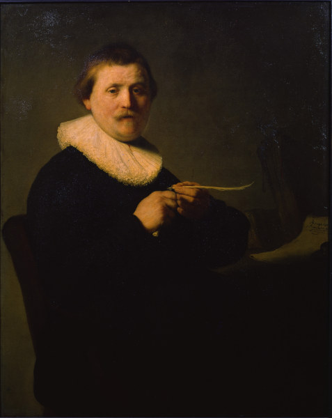 Rembrandt, Feder schneidender Mann van Rembrandt van Rijn