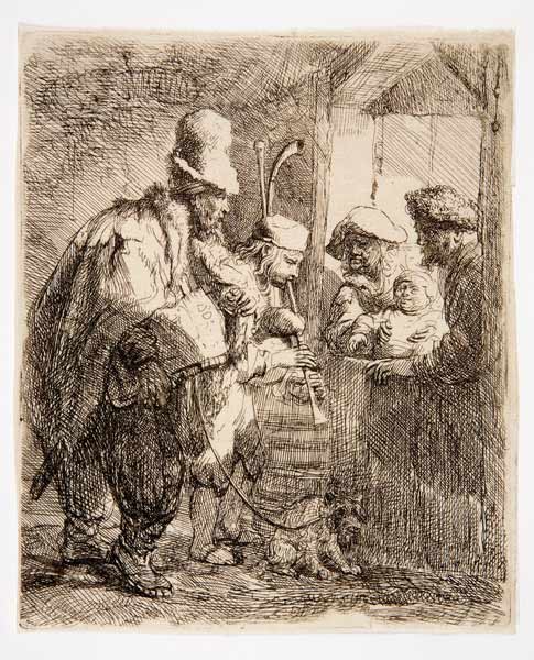 Die fahrenden Musikanten van Rembrandt van Rijn