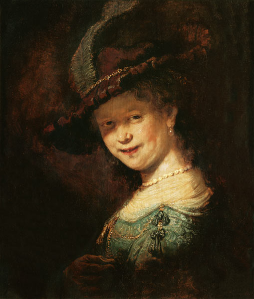 Saskia van Uijlenburgh als junges Mädchen van Rembrandt van Rijn