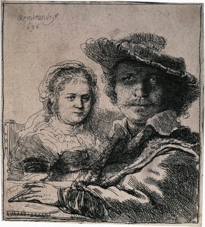 Self-Portrait with Saskia van Rembrandt van Rijn