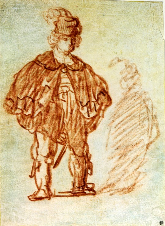 Standing Actor van Rembrandt van Rijn