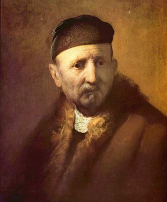 Alter Mann mit Kappe van Rembrandt van Rijn