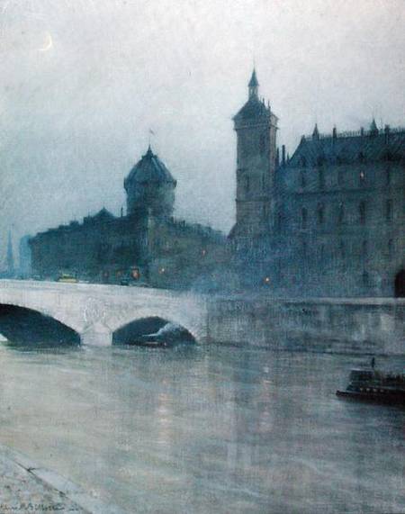 The Seine and the Conciergerie van Rene Billotte