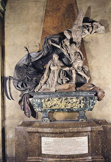 Tomb of Jean Baptiste Joseph Languet de Gergy (1675-1750) completed in 1753 (marble & stone) van Rene Michel Slodtz