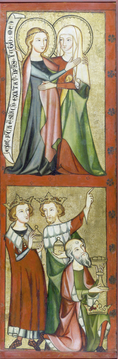 Visitation and Adoration of the Magi van Rheinischer Meister um 1330