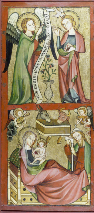 Annunciation and Nativity van Rheinischer Meister um 1330