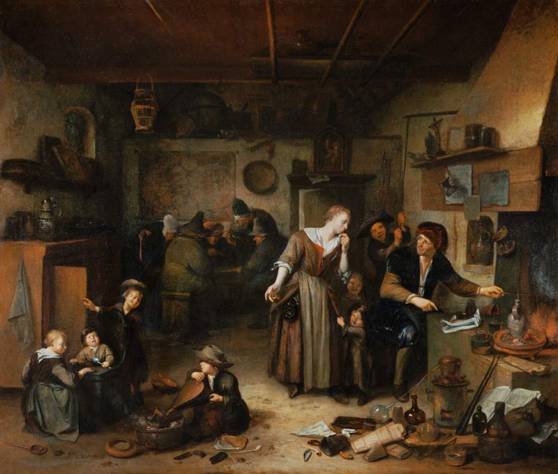 In der Werkstatt des Alchimisten van Richard Brakenburgh