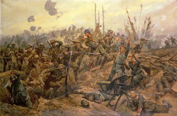The Battle of the Somme van Richard Caton II Woodville