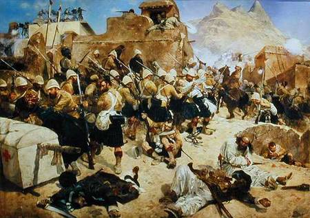 Candahar: The 92nd Highlanders and the 2nd Gurkhas Storming Gaudi Mullah Sahibdad van Richard Caton Woodville