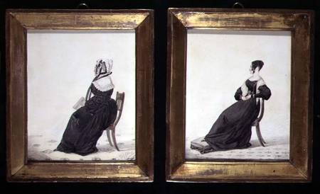 Two Portraits of Widows van Richard Dighton