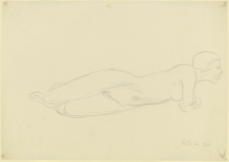 Female nude, reclining van Richard Martin Werner