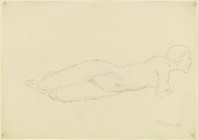 Female nude, reclining