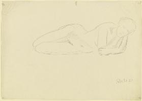 Female nude, reclining