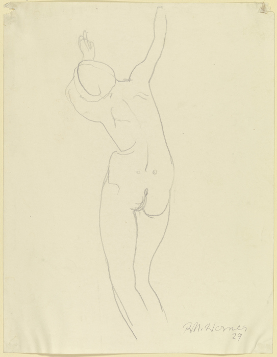Female nude, standing van Richard Martin Werner