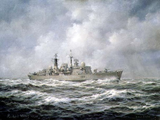 H.M.S. Exeter, Type 42 (Batch 2) Destroyer, 1990  van Richard  Willis