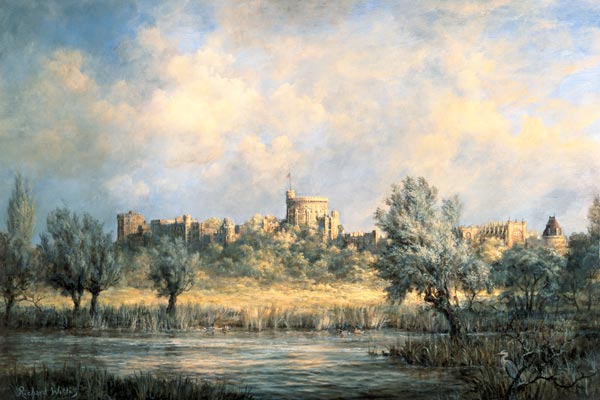 Windsor Castle: from the River Thames  van Richard  Willis