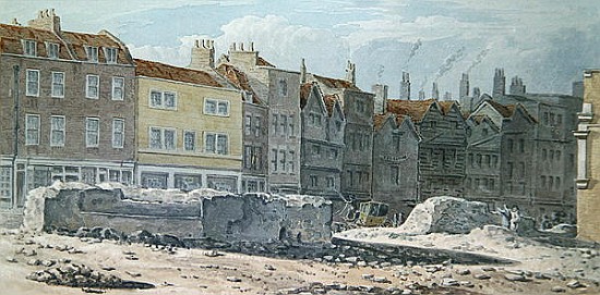 View of the Remains of Old London Wall van Robert Blemell Schnebbelie