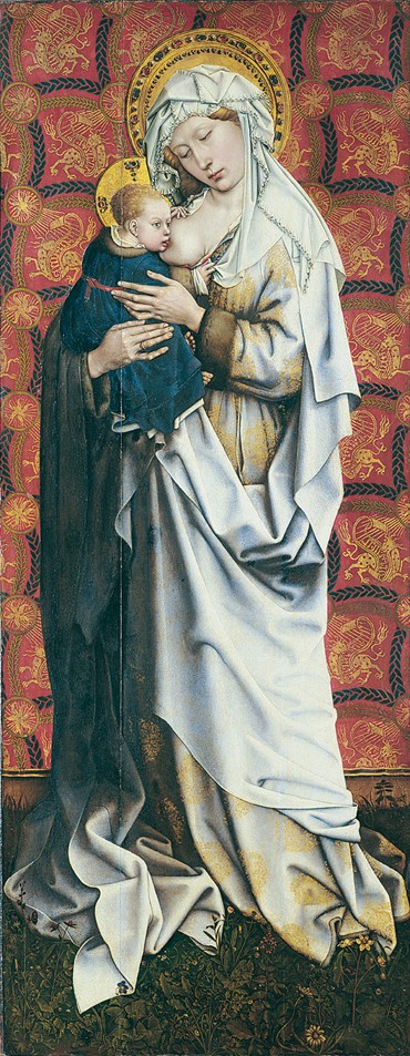 The Flémalle Panels: Virgin suckling the Child van Robert Campin
