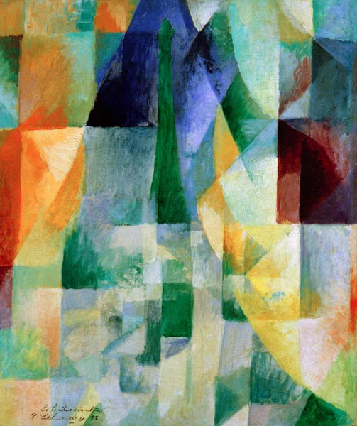 Simultane vensters (2. afb, deel 1)  van Robert Delaunay