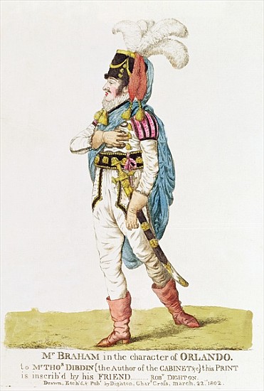 M.John Braham (1777-1856) the character of Orlando van Robert Dighton