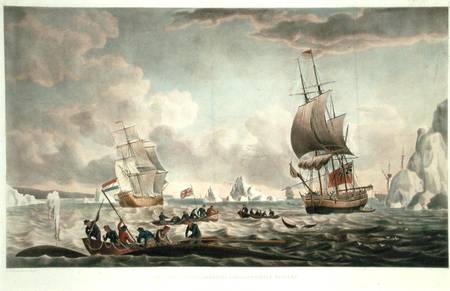 The North West or Davis's Streights Whale Fishery, published by John & Josiah Boydell van Robert Dodd