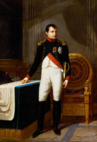 Portrait of Napoleon Bonaparte (1769-1821) 1809 van Robert Lefevre