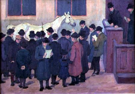 Horse Sale at the Barbican van Robert Polhill Bevan