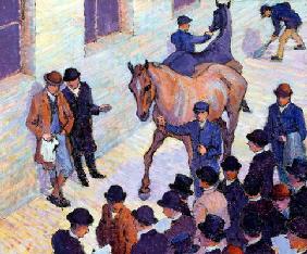 A Sale at Tattersalls, 1911 (oil on canvas)
