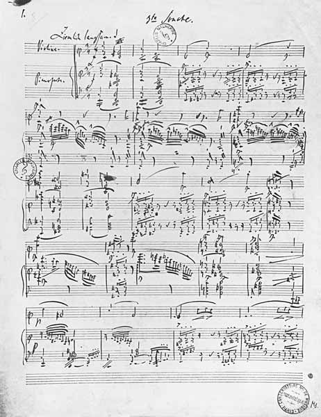 Third Sonata for piano and violin van Robert Schumann