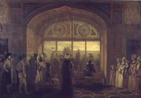 Shah Fath Ali shah of Persia (1797-1835) Receiving Sir Harford Jones in Audience