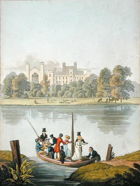Eton College, and Ferry over the Thames, from 'The Naturama, or, Nature's Endless Transposition of V van Robert the Younger Havell